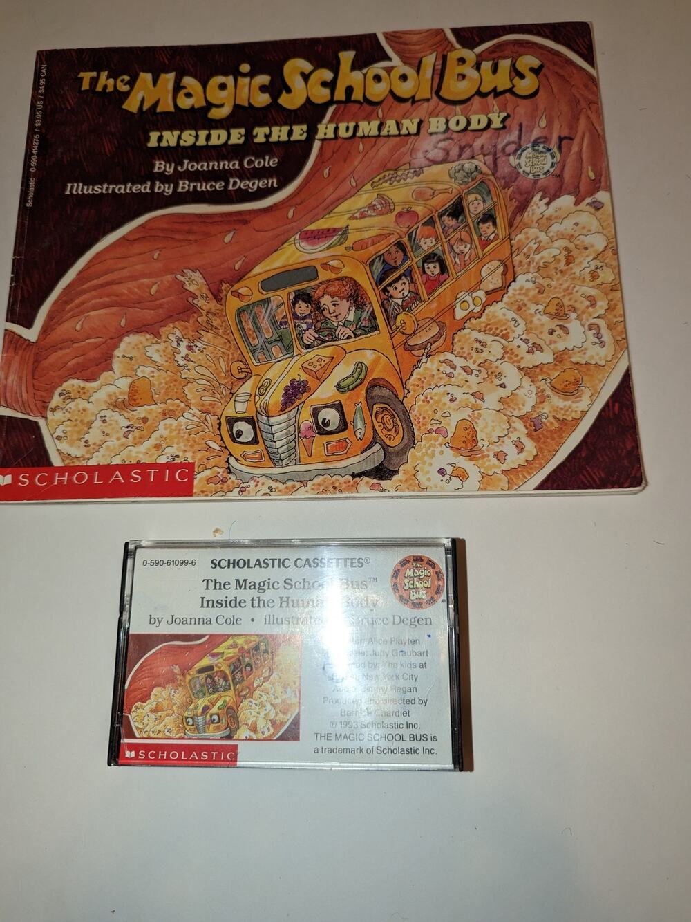 Vintage 1989 Magic School Bus Inside Human Body Book Cassette Tape Scholastic